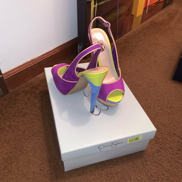 Jessica Simpson Color Block Heels - Picture 2 of 3